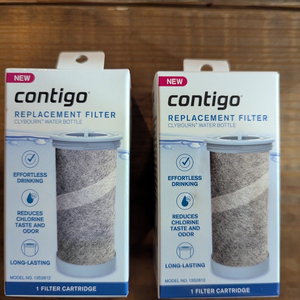 Lot Of 2 Contigo Replacement Filters, New, Clybourn Water Bottle #1352812‎